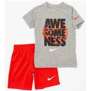 NIKE BOYS “AWESOMENESS” TEE AND SHORTS SET